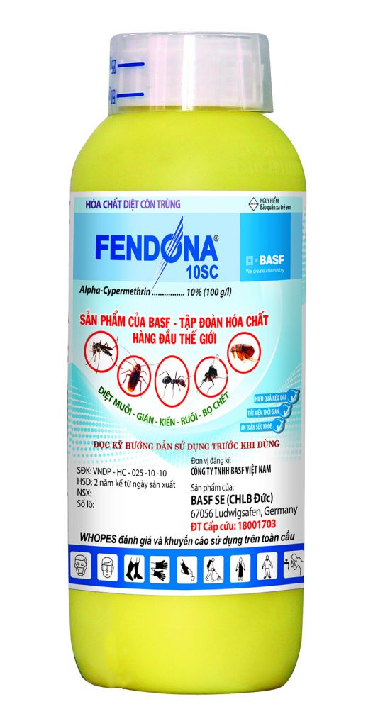 Thuốc diệt muỗi - côn trùng Fendona 10SC chai 1 Lit